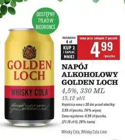 Biedronka NAPÓJ ALKOHOLOWY GOLDEN LOCH oferta
