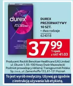 Selgros DUREX PREZERWATYWY 10 SZT oferta
