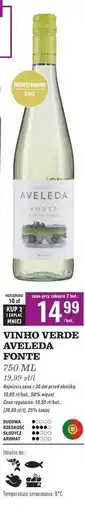 Biedronka VINHO VERDE AVELEDA PONTE 750 ML oferta