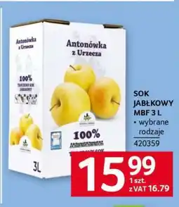 Selgros Sok jabłkowy MBF 3 L oferta