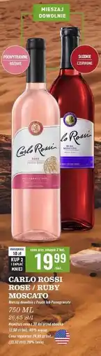 Biedronka CARLO ROSSI ROSE / RUBY MOSCATO oferta
