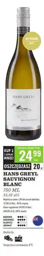 Biedronka HANS GREYL SAUVIGNON BLANC oferta