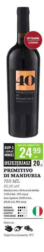 Biedronka PRIMITIVO DI MANDURIA oferta