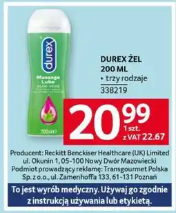 Selgros DUREX ŻEL 200 ML oferta