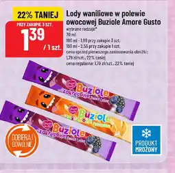 Polomarket Lody waniliowe w polewie owocowej Buziole Amore Gusto oferta