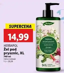 Lidl Olejkowy żel pod prysznic geranium i jaśmin Herbapol oferta