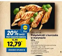 Lidl Polędwiczki z kurczaka w łagodnej marynacie Grill And Fun oferta