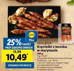 Lidl Kręciołki z boczku w marynacie Grill And Fun oferta