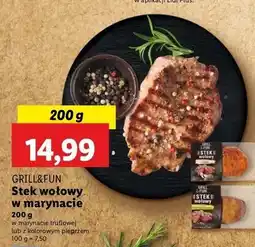 Lidl Stek wołowy w marynacie z kolorowym pieprzem Grill And Fun oferta