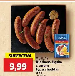 Lidl Kiełbasa śląska z serem typu cheddar Morliny oferta