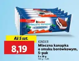 Lidl Baton borówkowy Kinder Mleczna Kanapka oferta
