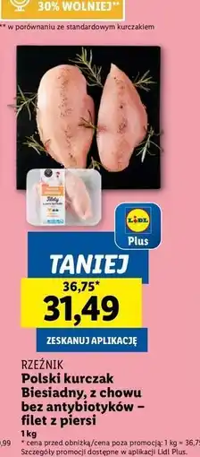 Lidl Filet z piersi kurczaka biesiadnego Rzeźnik Codzienna Dostawa oferta