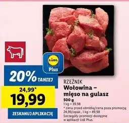 Lidl Mięso wołowe na gulasz Rzeźnik Codzienna Dostawa oferta