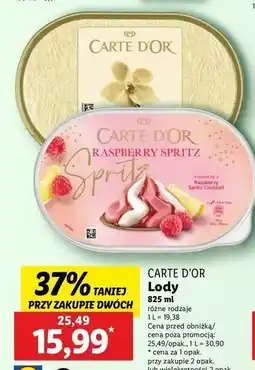 Lidl Lody raspberry spritz Algida Carte D'or oferta