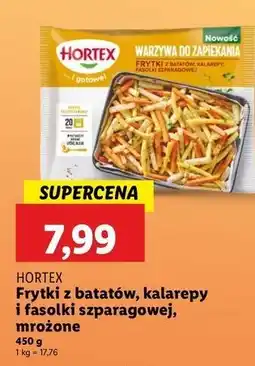 Lidl Warzywa do zapiekania frytki z batatów, kalarepy, fasolki szapragowej Hortex oferta