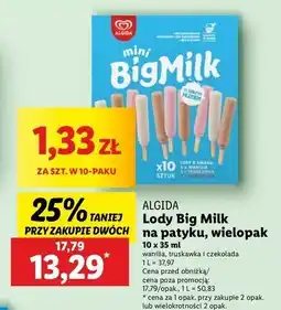 Lidl Lody mini Algida Big Milk oferta
