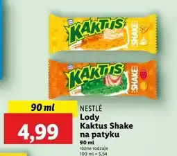Lidl Lody shake cytryna-truskawka Nestle Kaktus oferta