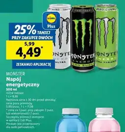 Lidl Napój energetyczny Monster Energy Zero oferta