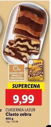 Lidl Ciasto zebra Cukiernia Lazur oferta