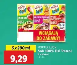 Lidl Sok jabłko + multiwitamina wieloowocowy Hortex Leon oferta