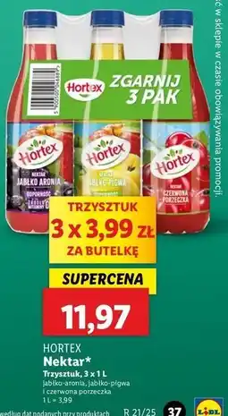 Lidl Zestaw nektar: czerwona porzeczka + jabłko-pigwa jabłko-aronia Hortex oferta