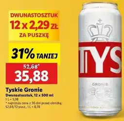Lidl Piwo Tyskie Gronie oferta