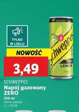 Lidl Napój lemon zero Schweppes oferta