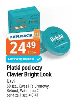 E.Leclerc Płatki pod oczy z kwasem hialuronowym Clavier Bright Look oferta