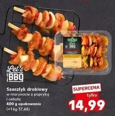 Kaufland Szaszłyk drobiowy w marynacie z papryką i cebulą K-Classic Let's Bbq oferta