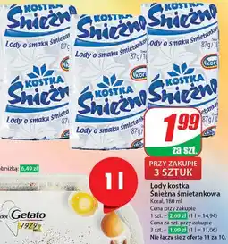 Dino Lód śmietankowy Koral Kostka Śnieżna oferta