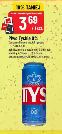 Polomarket Piwo Tyskie 0% oferta