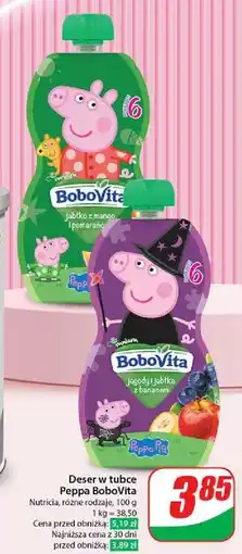 Dino Mus jagody i jabłka z bananem peppa pig Bobovita oferta