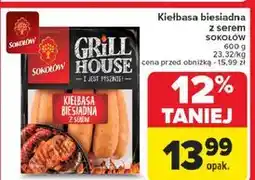 Carrefour Kiełbasa biesiadna z serem Sokołów Grill House oferta