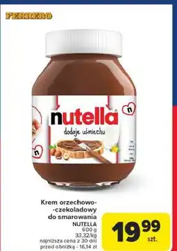 Carrefour Krem czekoladowo-orzechowy Nutella oferta