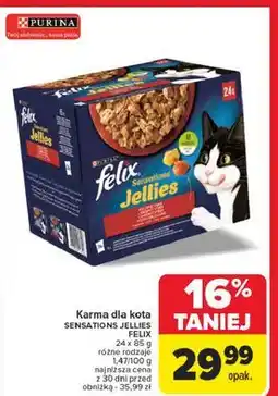 Carrefour Karma dla kota wiejskie smaki w galaretce Purina Felix Sensations Jellies oferta