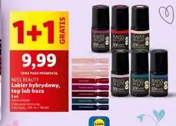 Lidl Lakier hybrydowy, top lub baza Miss Beauty oferta
