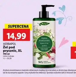 Lidl Zel pod prysznic Herbapol oferta