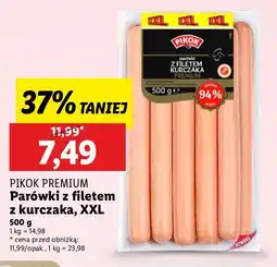 Lidl Parówki z filetem z kurczaka premium Pikok oferta