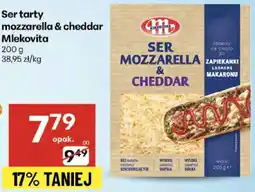 Delikatesy Centrum Ser tarty mozzarella & cheddar Mlekovita 200g oferta