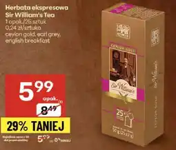 Delikatesy Centrum Herbata ekspresowa Sir William's Tea 25 sztuk oferta