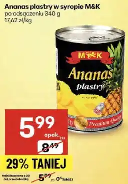 Delikatesy Centrum Ananas plastry w syropie M&K 340 g oferta