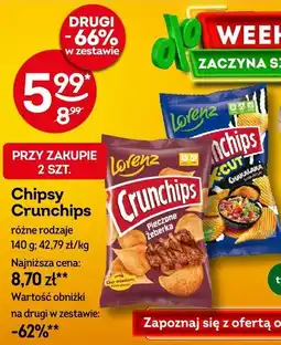 Żabka Chipsy Crunchips różne rodzaje 140g oferta