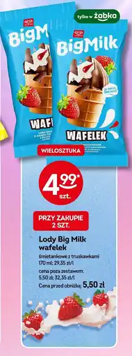Żabka Lody Big Milk wafelek Algida oferta