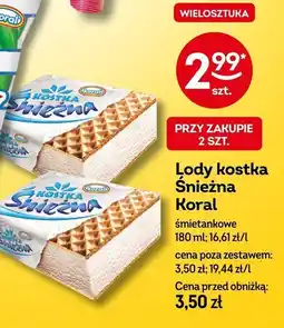 Żabka Lody kostka Śnieżna Koral śmietankowe 180ml oferta