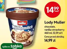 Żabka Lody Muller Millermilch chocolate, vanilla-strawberry 460ml oferta