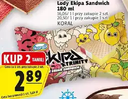 Prim Market Lody Ekipa Sandwich 180 ml Koral oferta