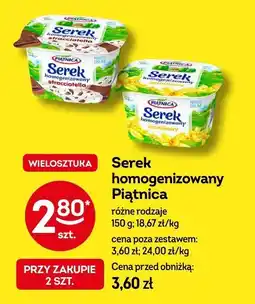 Żabka Serek homogenizowany Piątnica 150g oferta