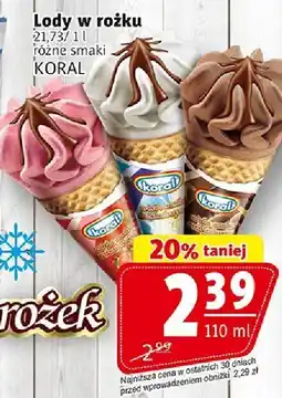 Prim Market Lody w rożku 110 ml Koral oferta
