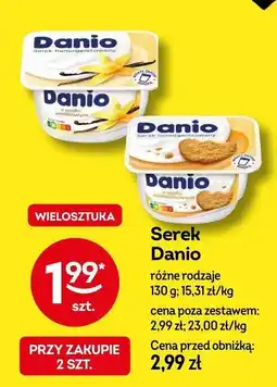 Żabka Serek Danio różne rodzaje 130g oferta