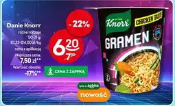 Żabka Danie Knorr różne rodzaje 50-71g oferta